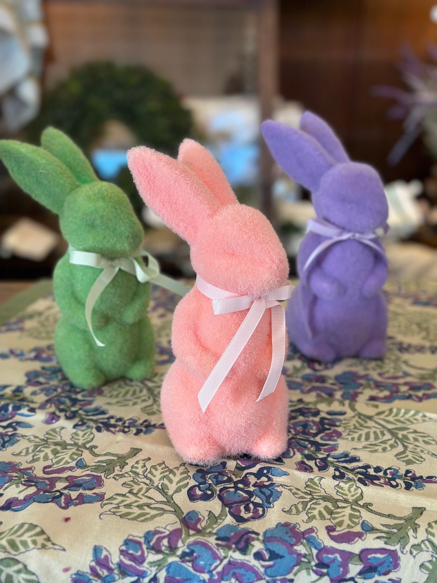 Small Flocked Easter Bunny