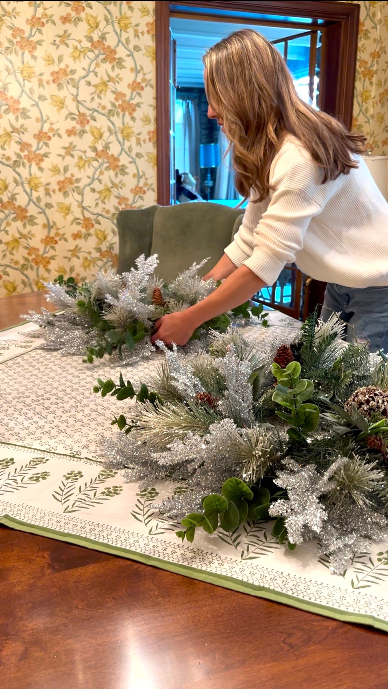 Winter Iced Wreath/Centerpiece