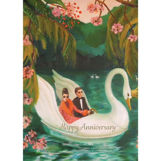 "Anniversary Swan" Card