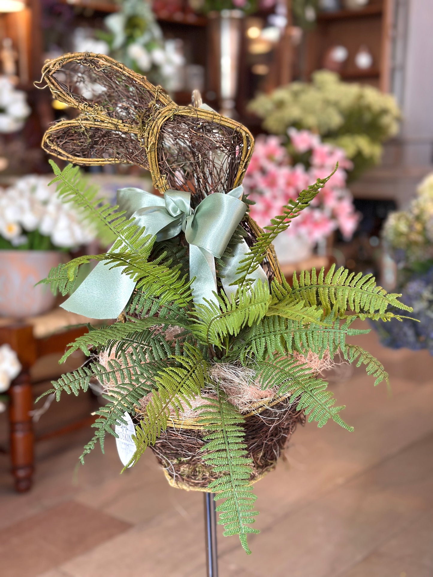 Bunny Basket with Fern