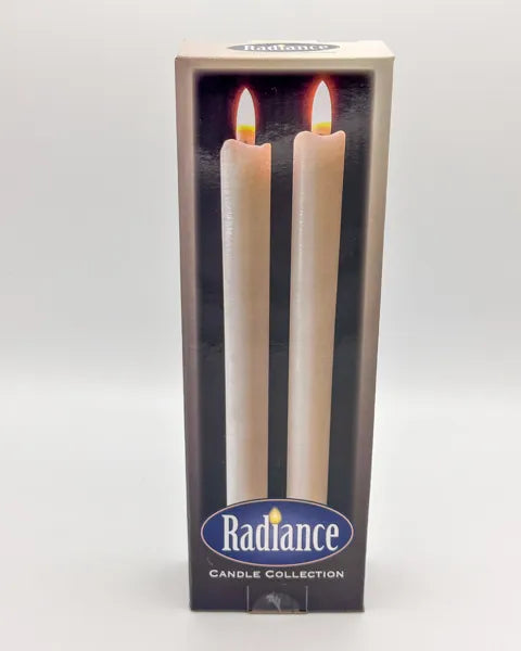 12" Ivory Taper Candle Set