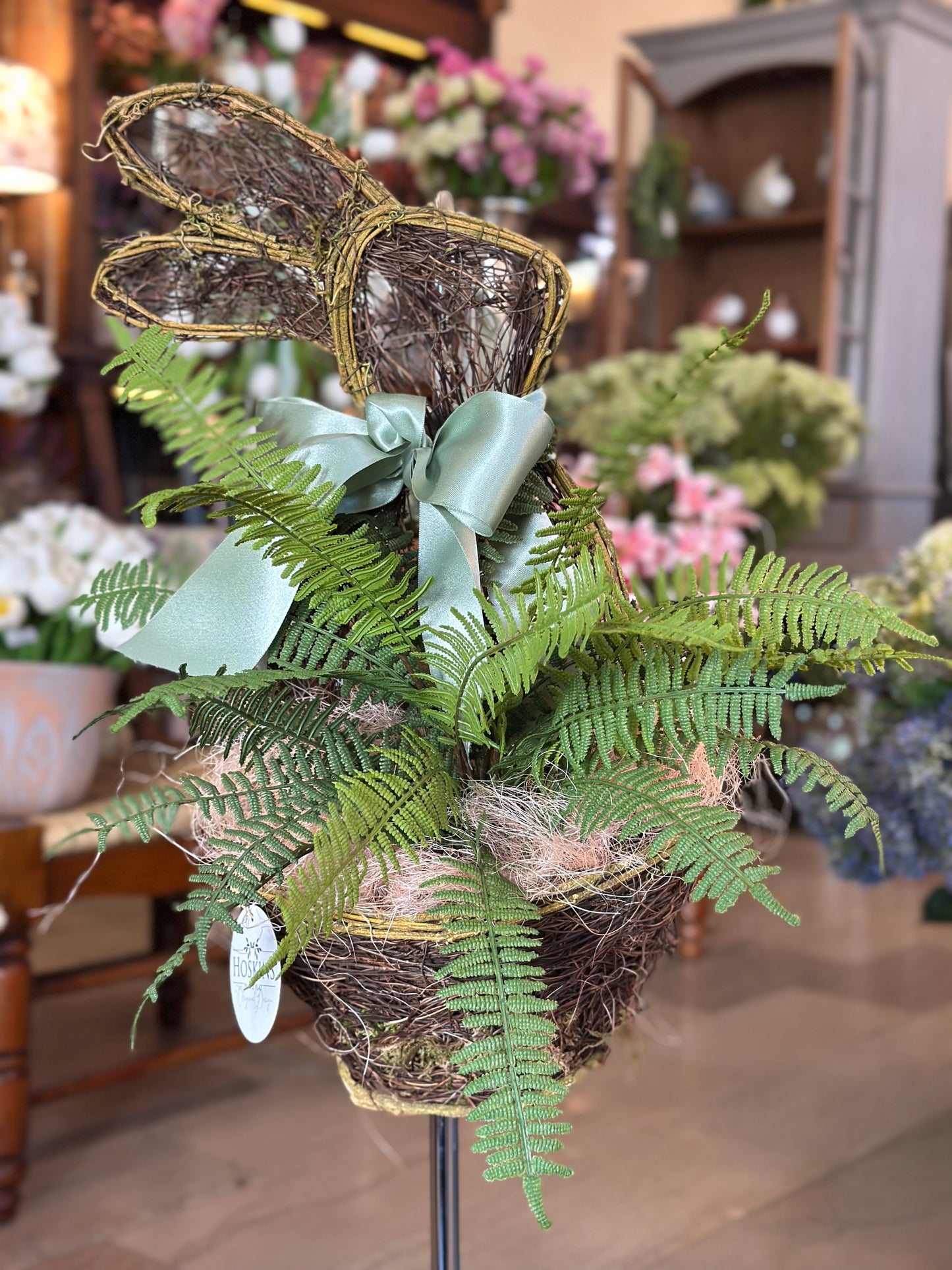 Bunny Basket with Fern