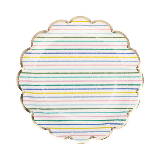 9" Spring Stripe Paper Plate