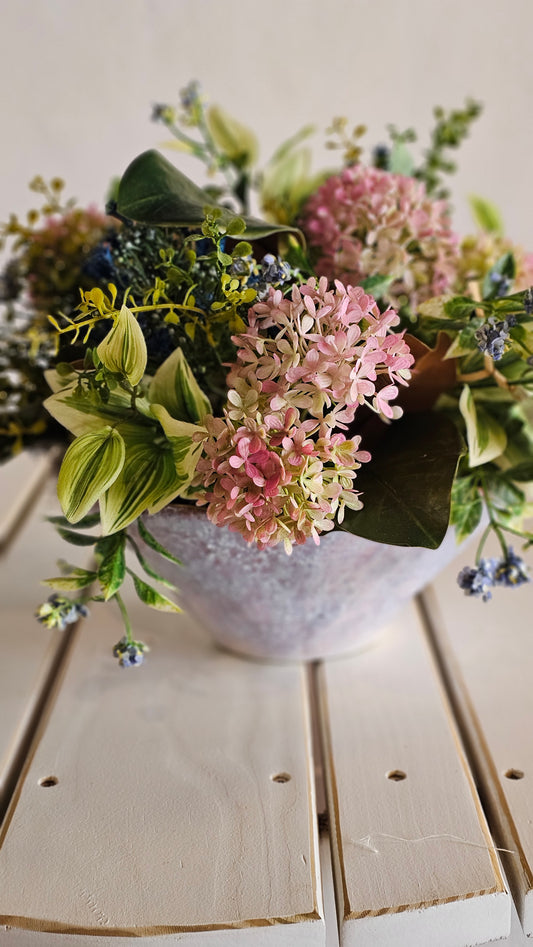 Garden Hydrangea with Magnolia Arrangement