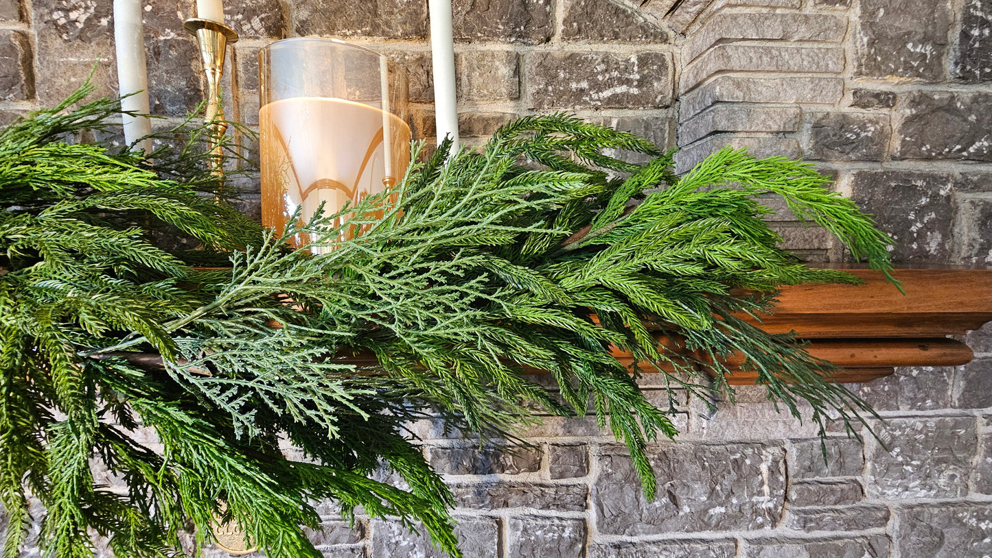 48” Cyprus/Norfolk Pine Garland