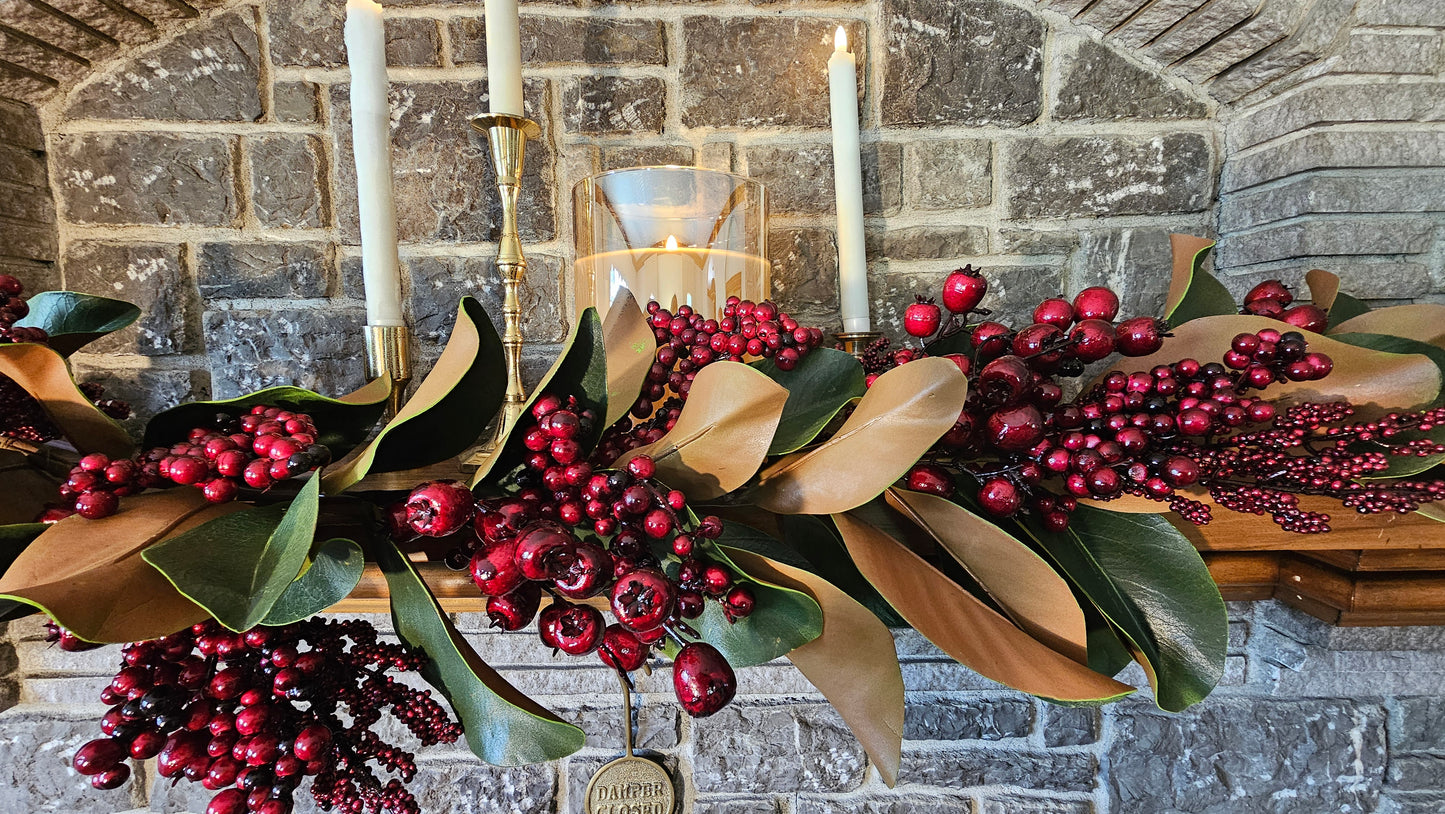 4' Mixed Berry Garland