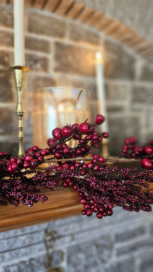 4' Burgundy Mixed Berry Garland