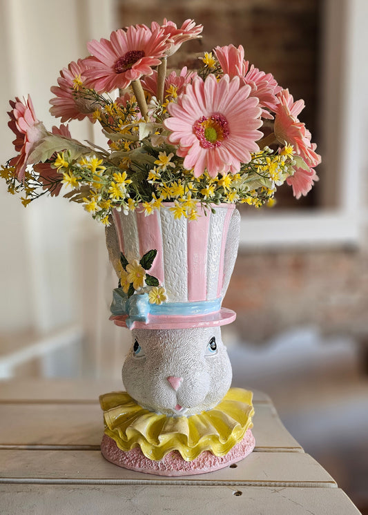 Dapper Bunny Planter w/ Arrangement