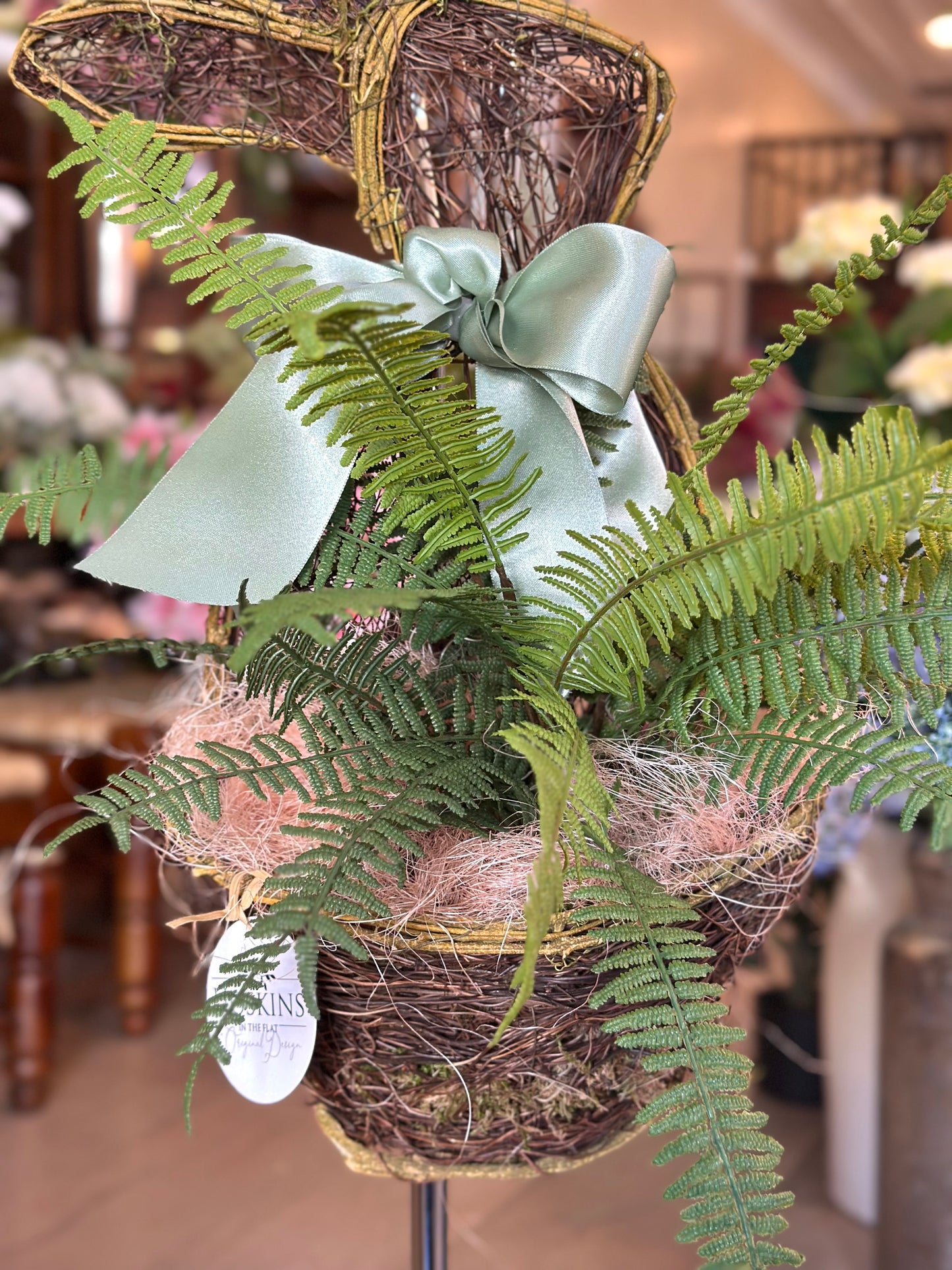 Bunny Basket with Fern