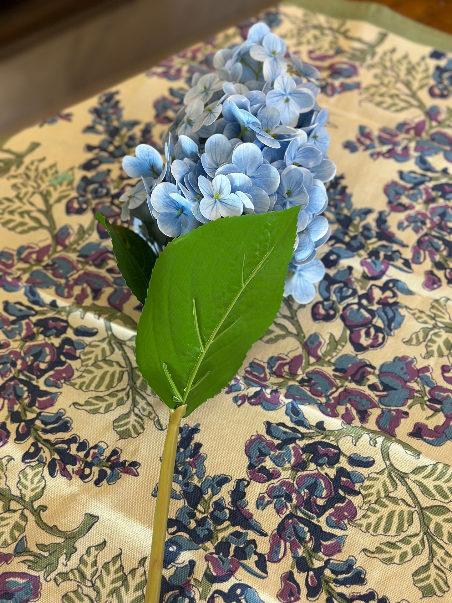 29" Soft Touch Garden Cone Hydrangea Stem - Blue