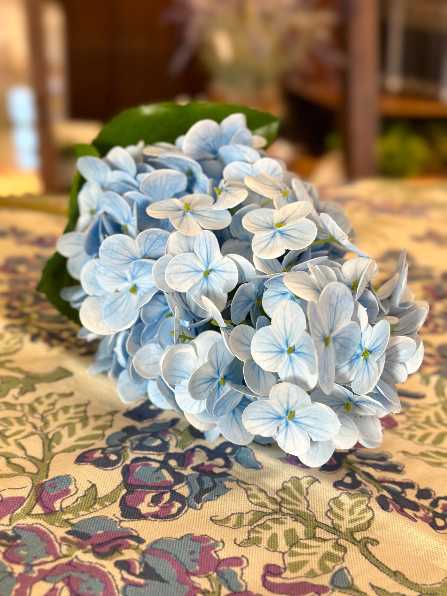 29" Soft Touch Garden Cone Hydrangea Stem - Blue