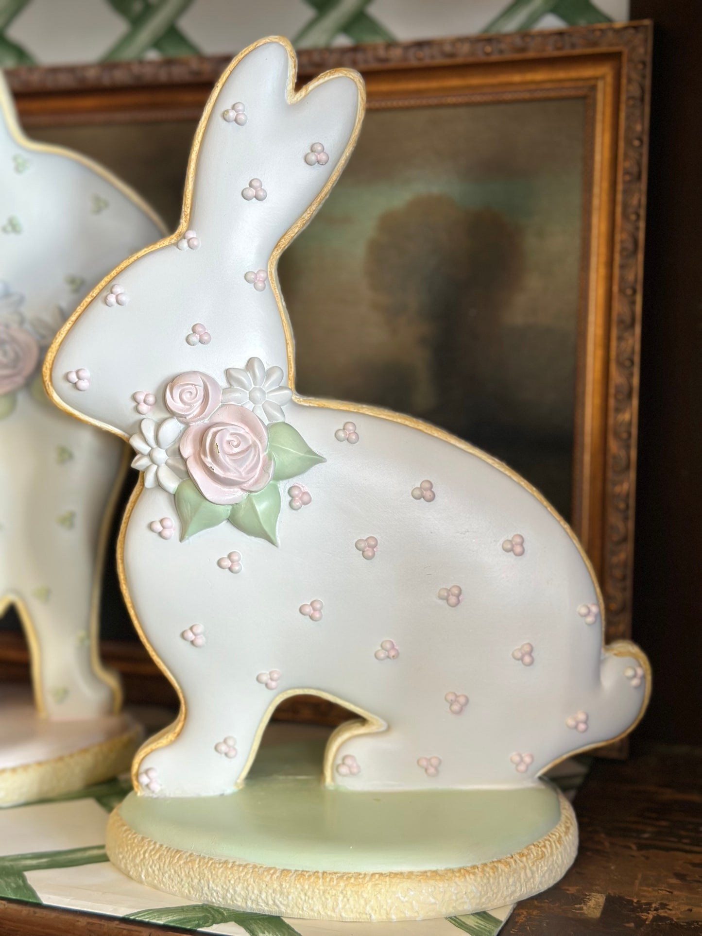 14" Resin Bunny Cookie w/Icing