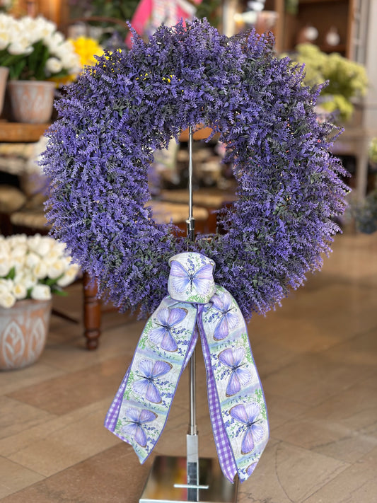 24" UV-Rated Lavender Garden Wreath