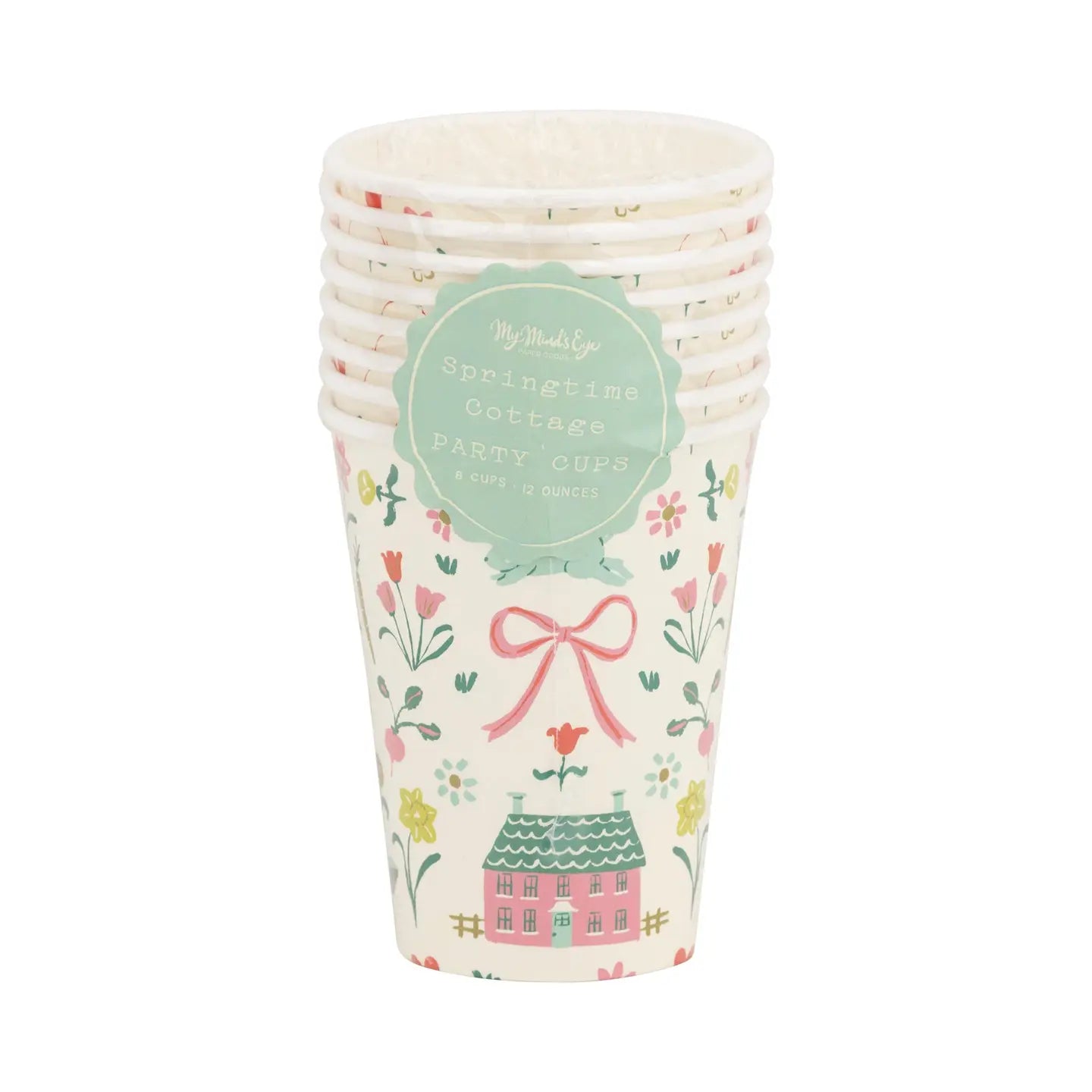 Springtime Cottage 12 oz Party Cups