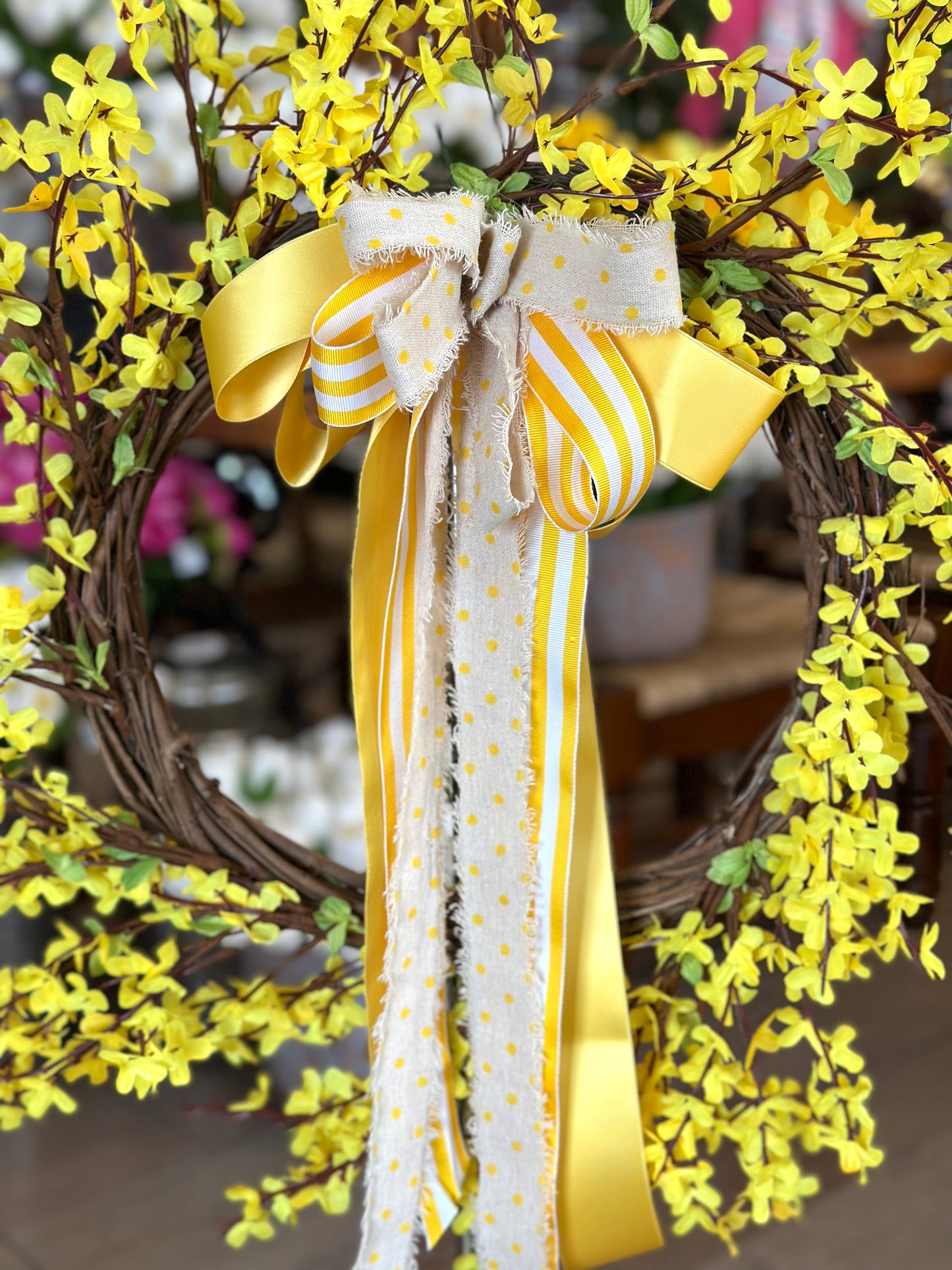 22" Wild Forsythia Wreath