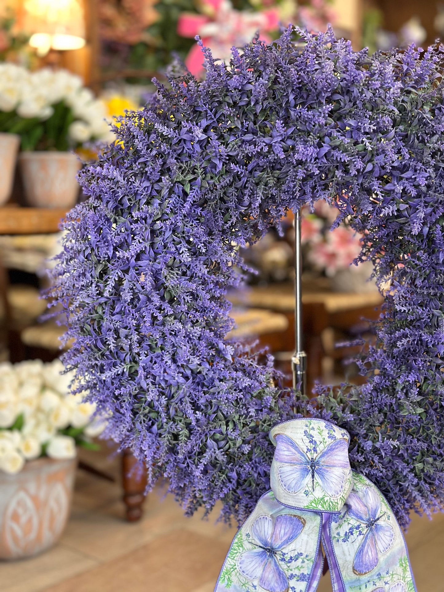 24" UV-Rated Lavender Garden Wreath