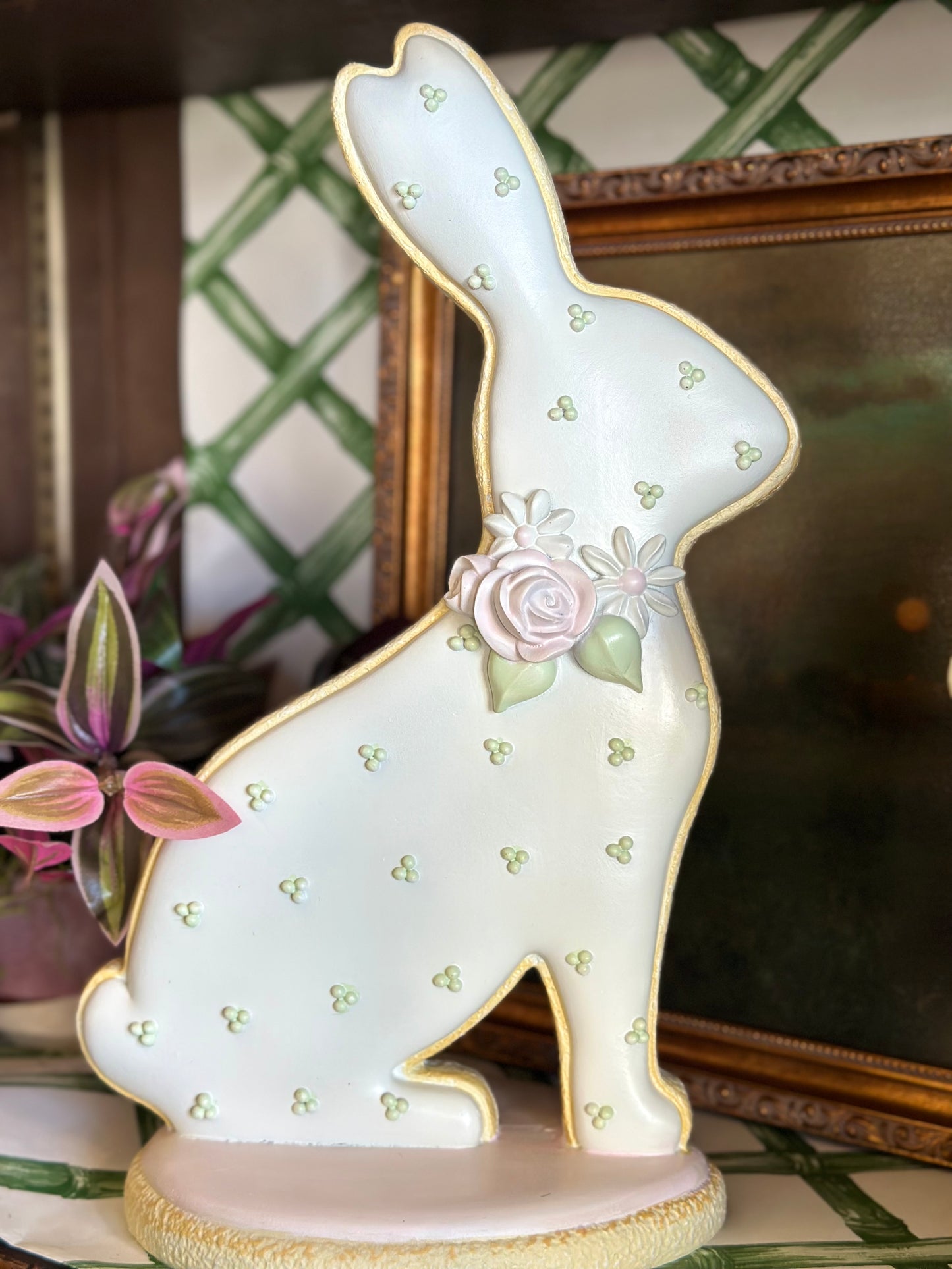 14" Resin Bunny Cookie w/Icing