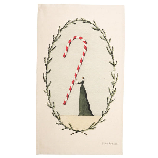 Candy Cane - Laura Stoddart Tea Towel