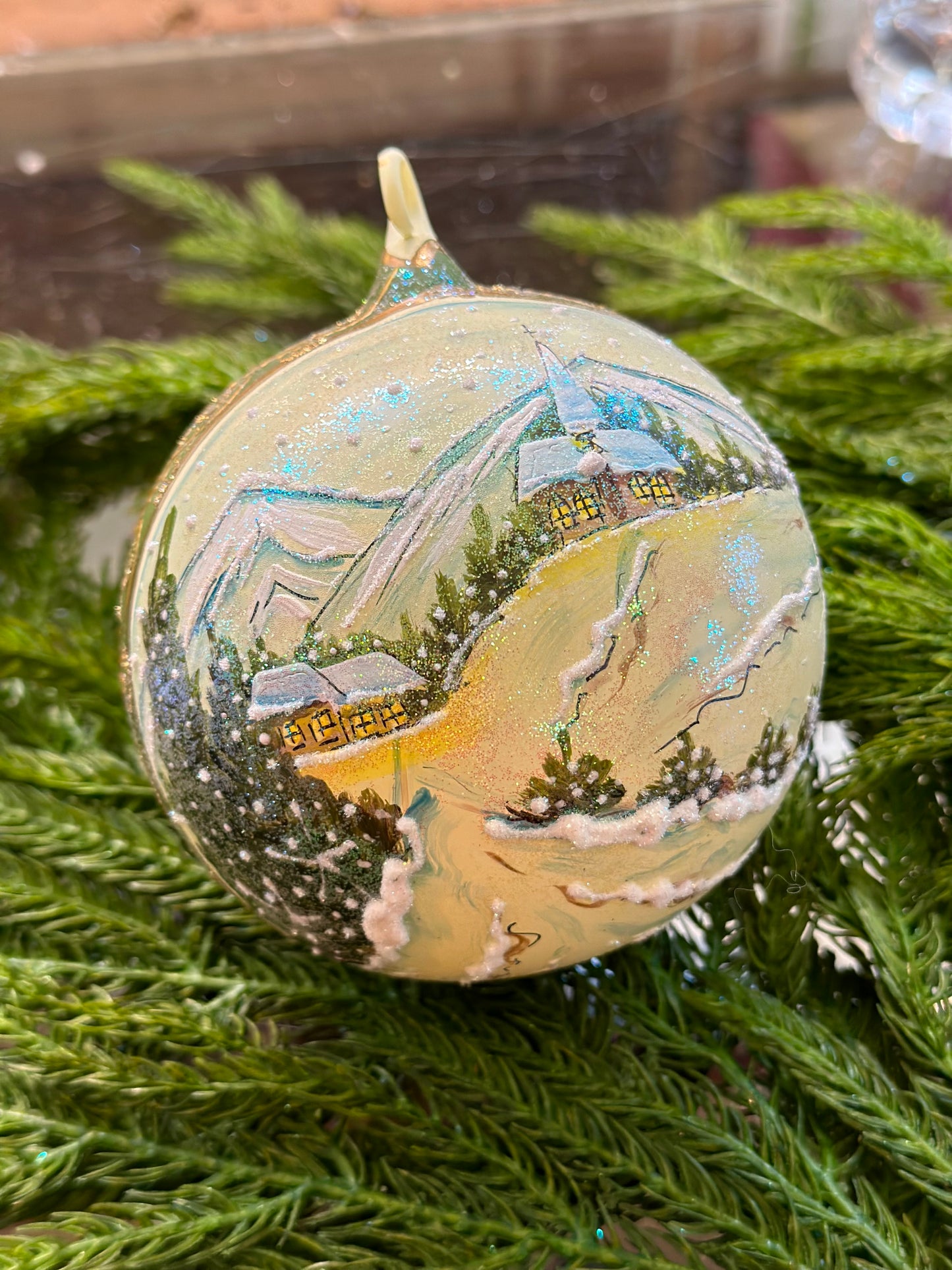 Hand Painted Village Ornament