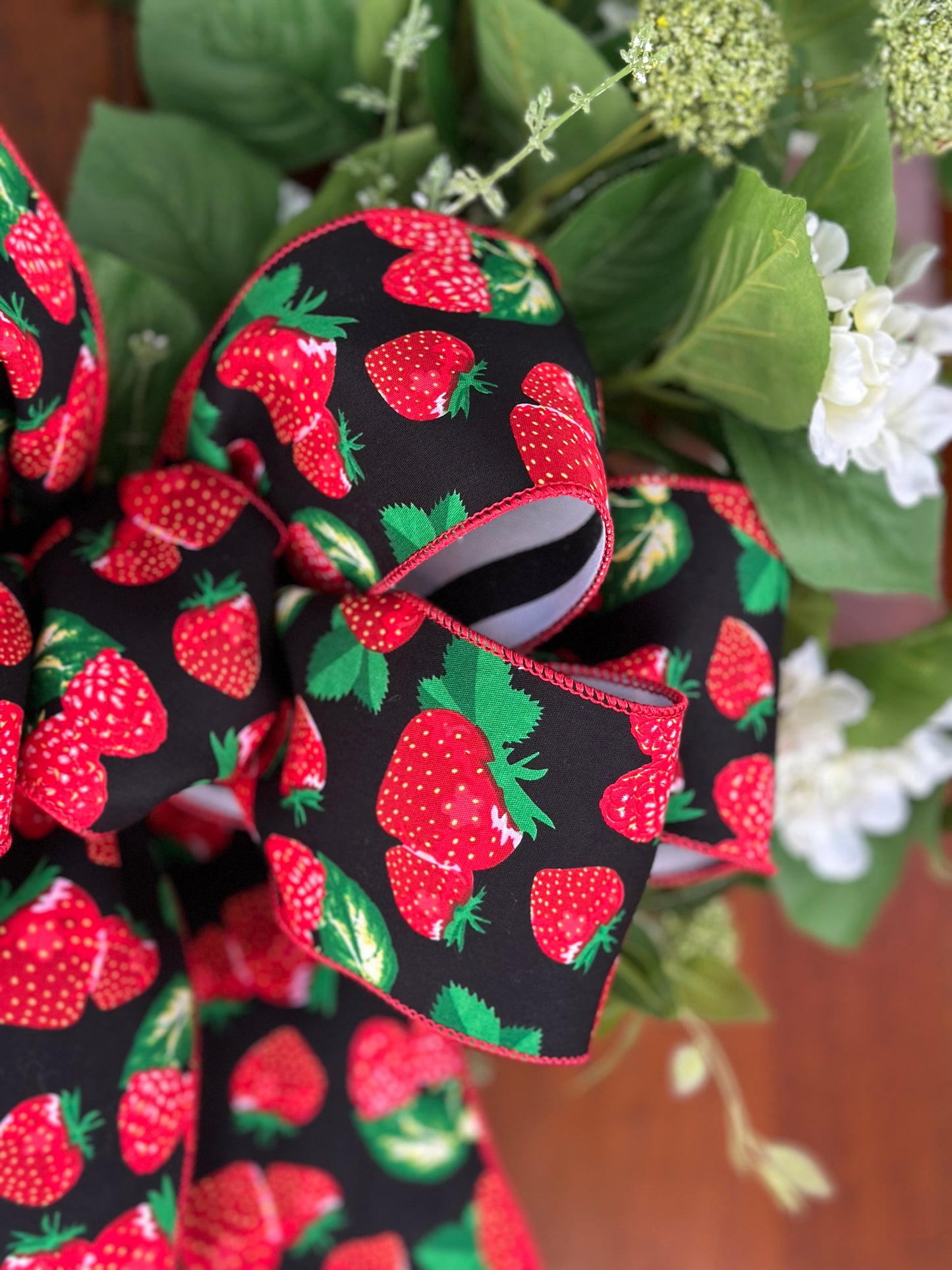 Strawberry & Stripes Bow