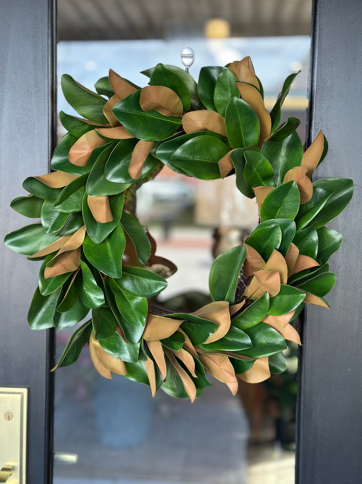 27" Natural Touch Magnolia Leaf Wreath