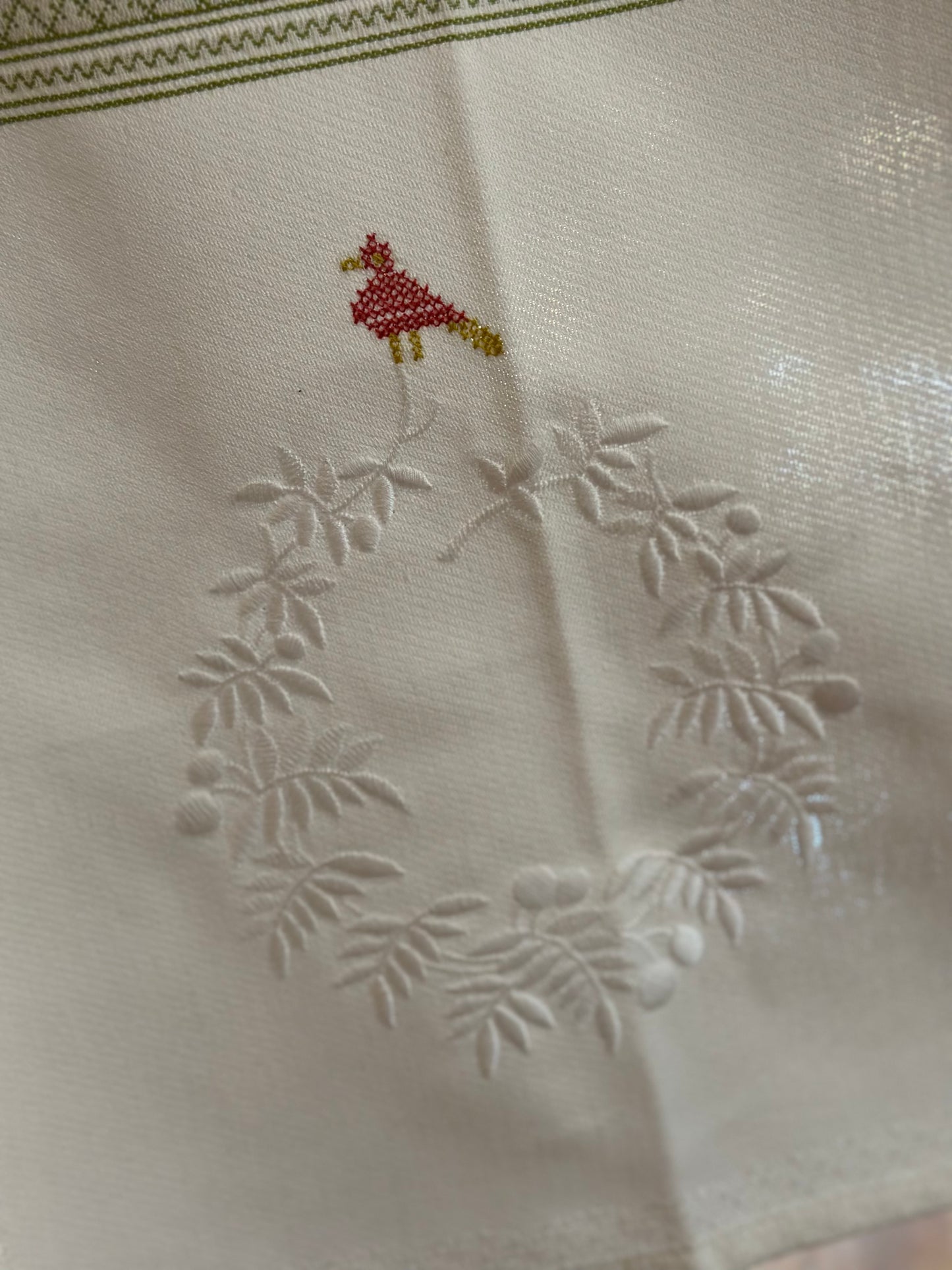 Christmas Embroidered Dish Towel