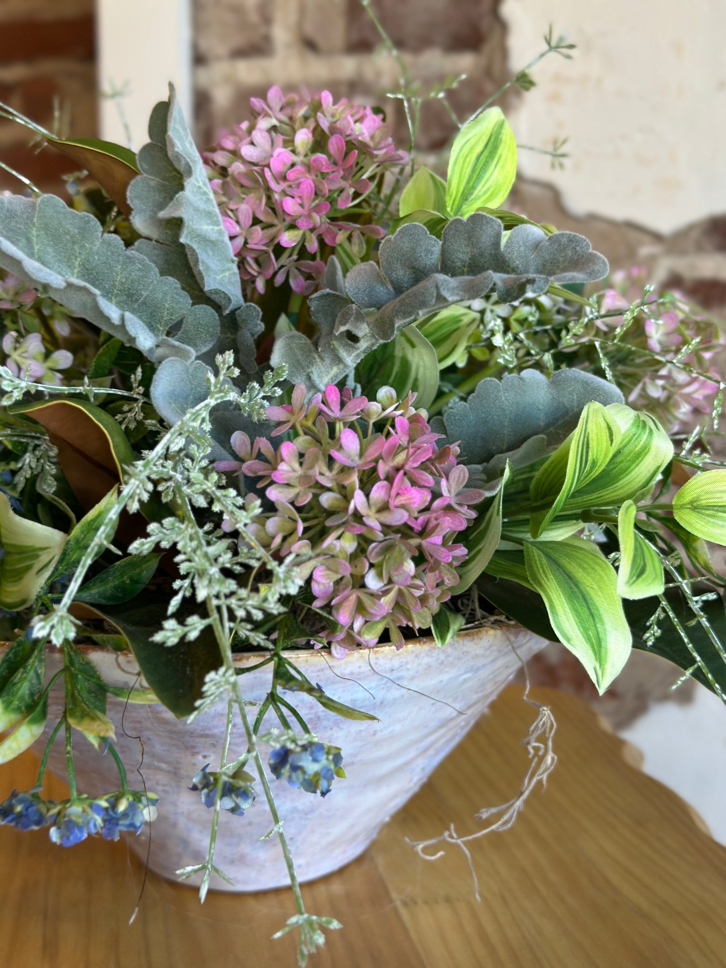 Garden Hydrangea with Magnolia Arrangement