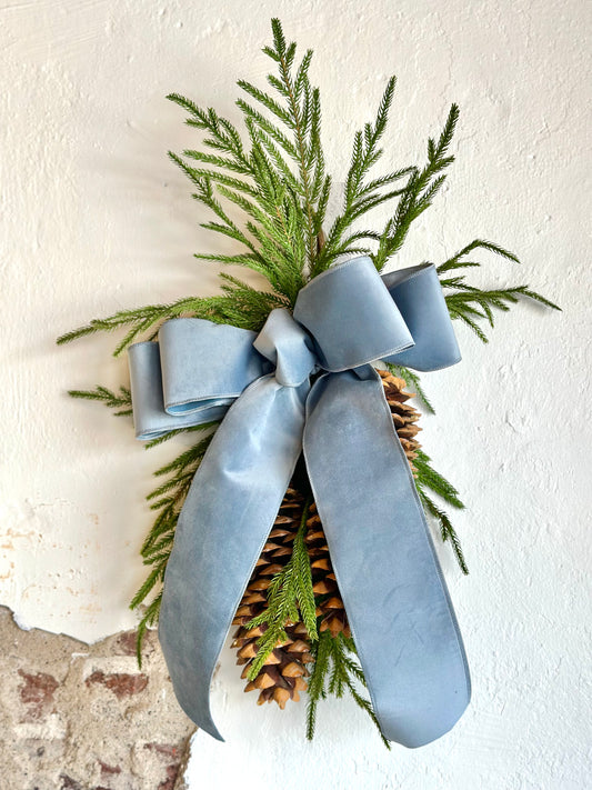 Simple Pinecone Drop- Blue