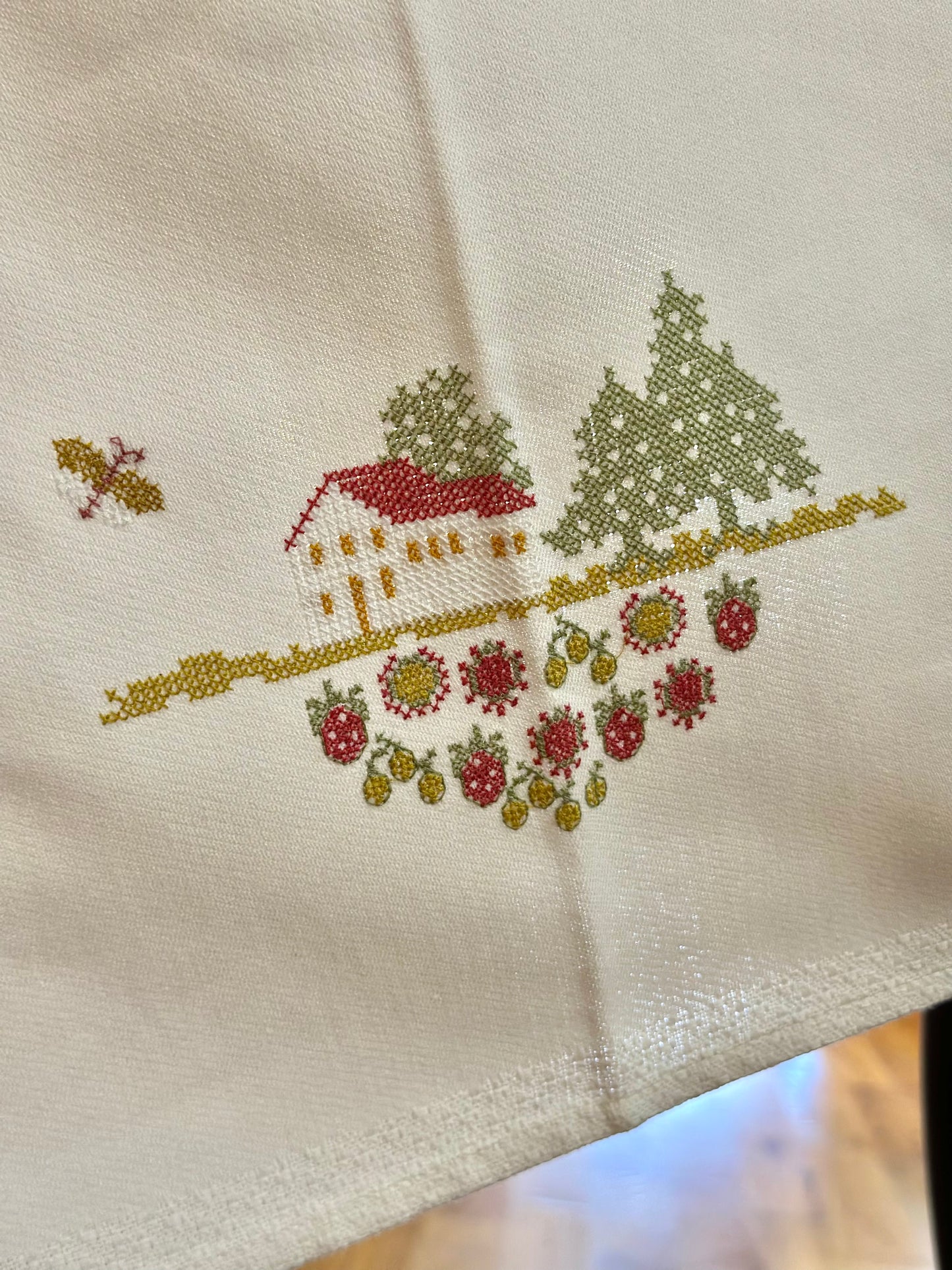 Christmas Embroidered Dish Towel