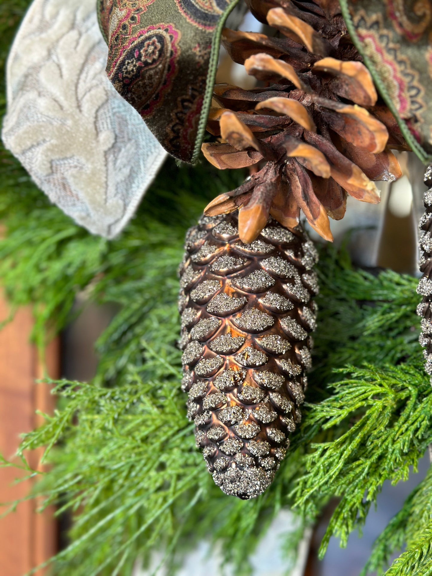 Paisley and Pinecone Wreath