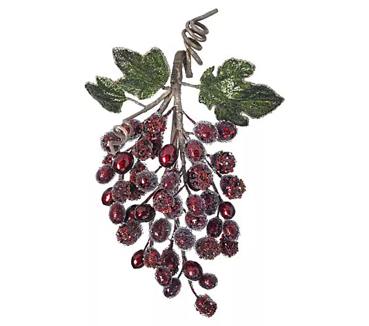 13" Micro Beaded Grape Cluster Ornament