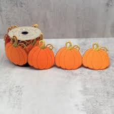 4” D. Stevens Felt Pumpkin Garland