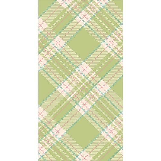 Bright Green Plaid Guest Napkins