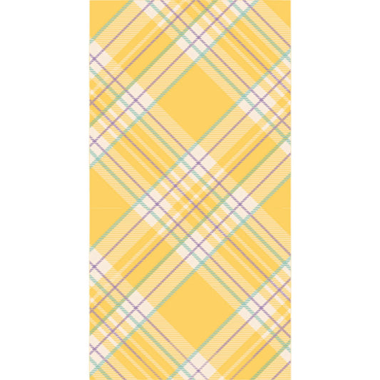 Yellow Plaid Guest Napkins