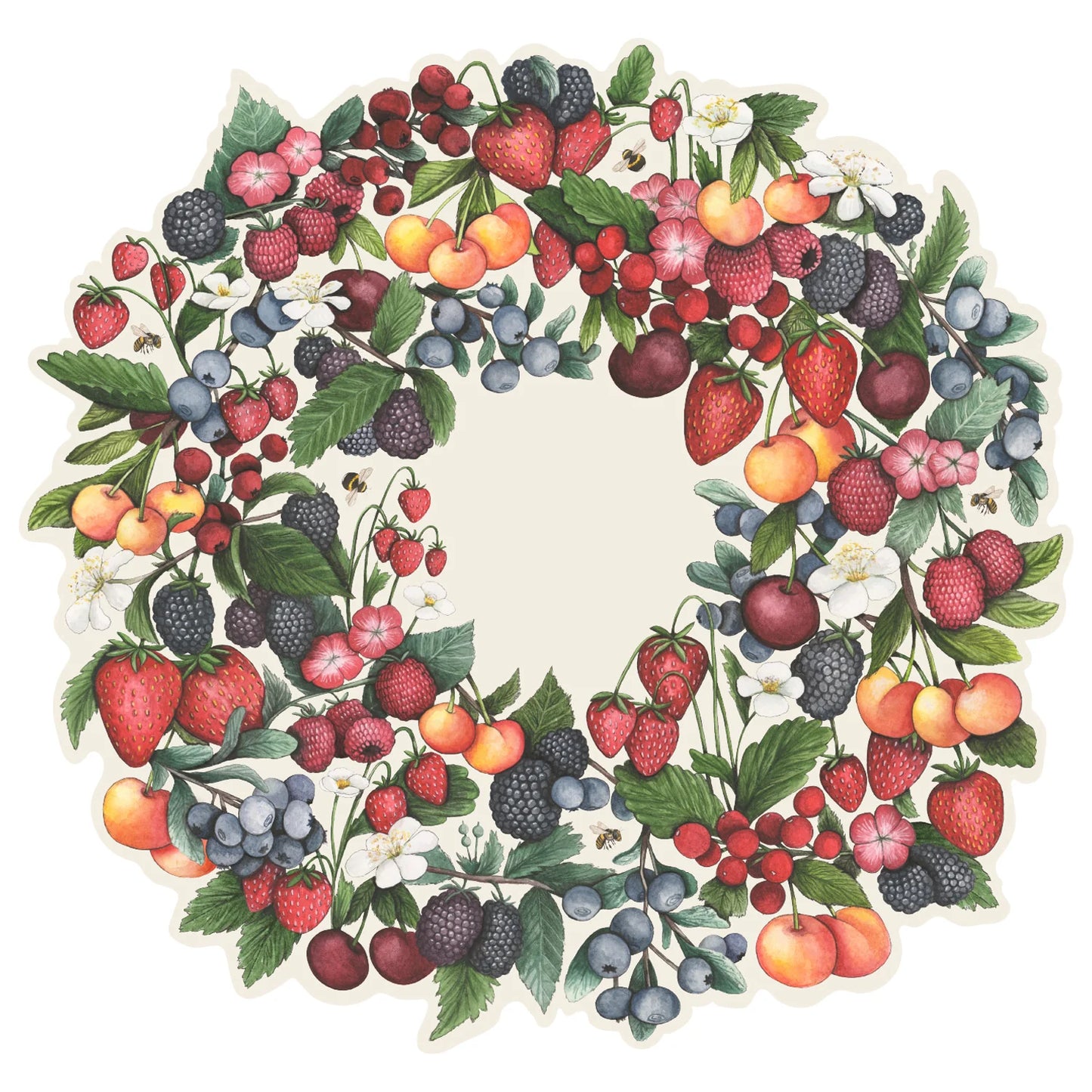 Die-cut Berry Wreath Placemat