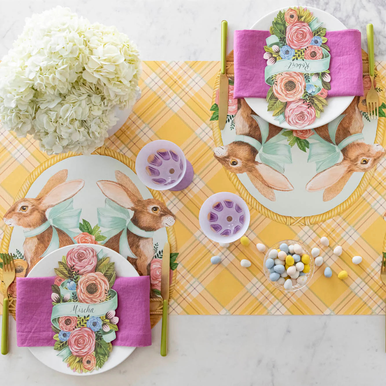 Die-cut Bunny Basket Placemat