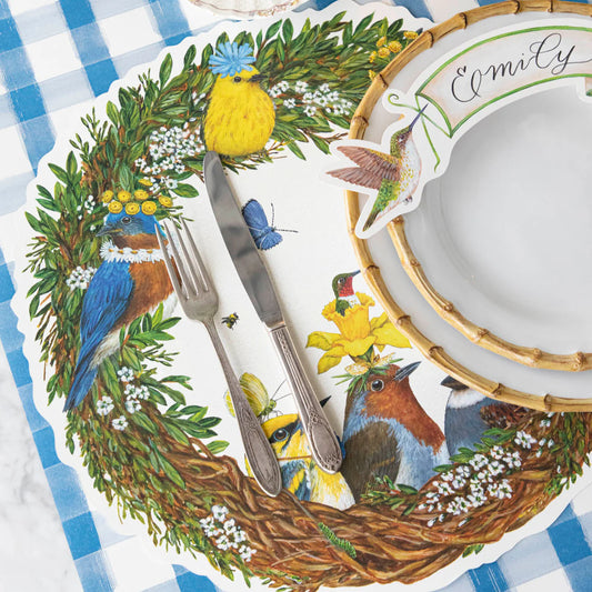 Die-cut Songbird Wreath Placemat