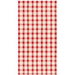 Red Painted Check Guest Napkins