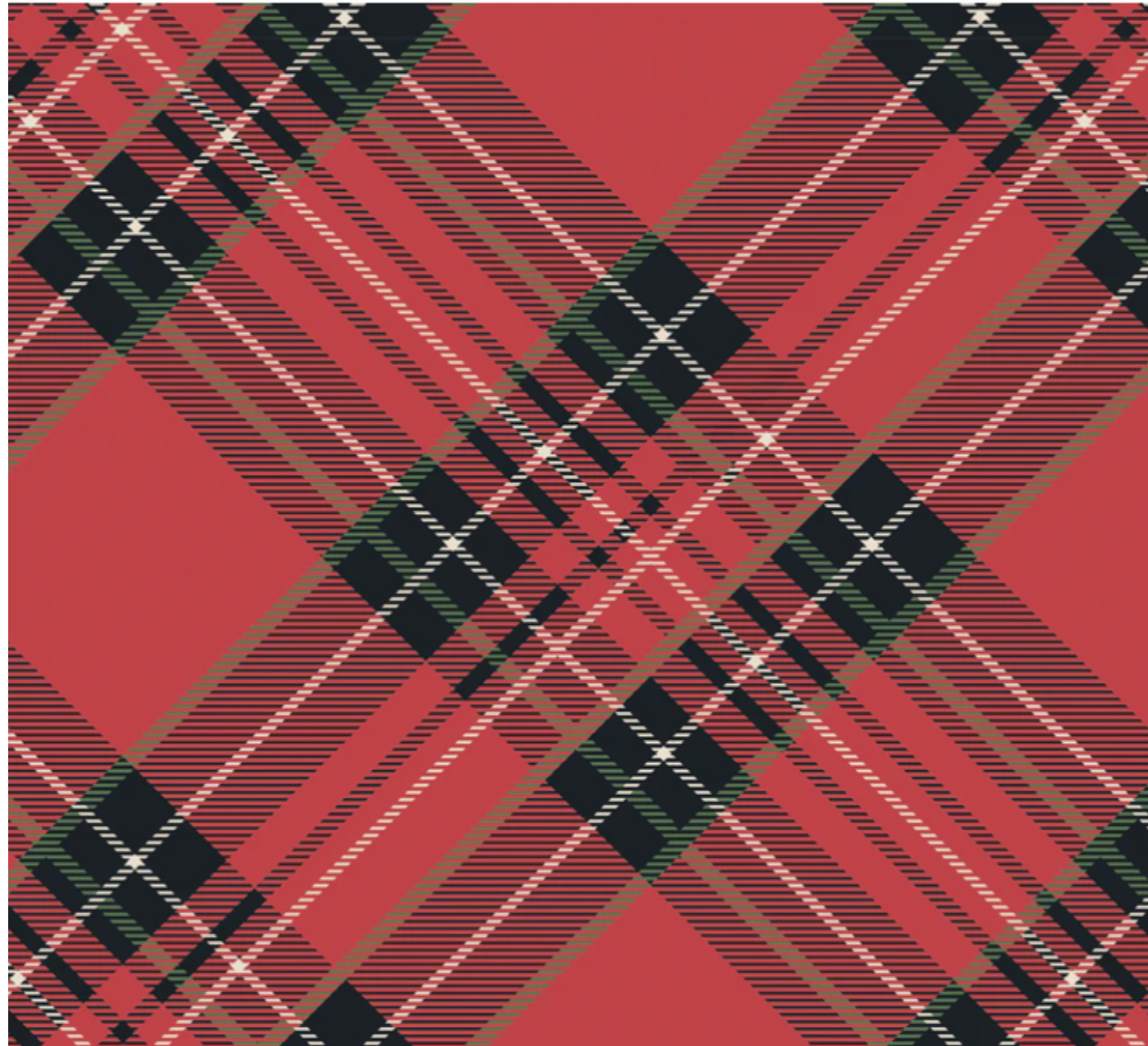 "Red Plaid" Guest Paper Napkins