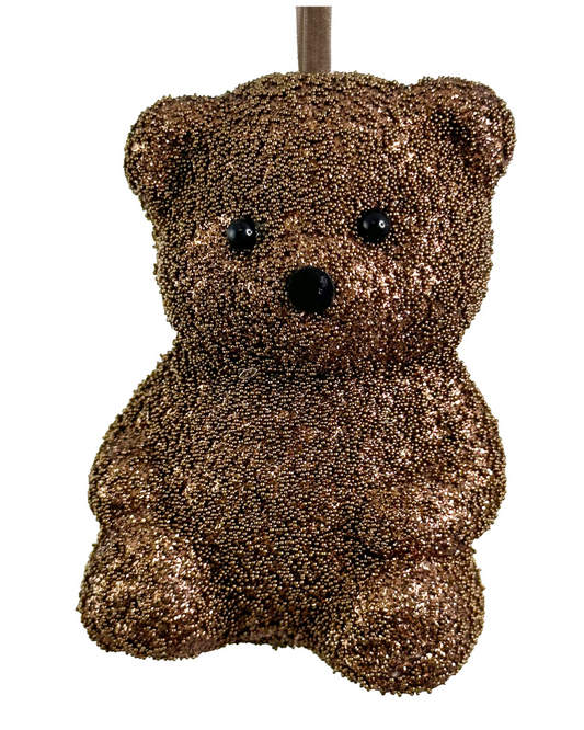 4" Glitter Bear Copper Ornament