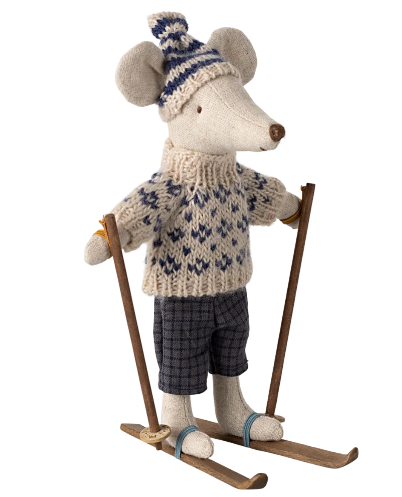 Winter Mouse with Ski Set, Dad - Blue