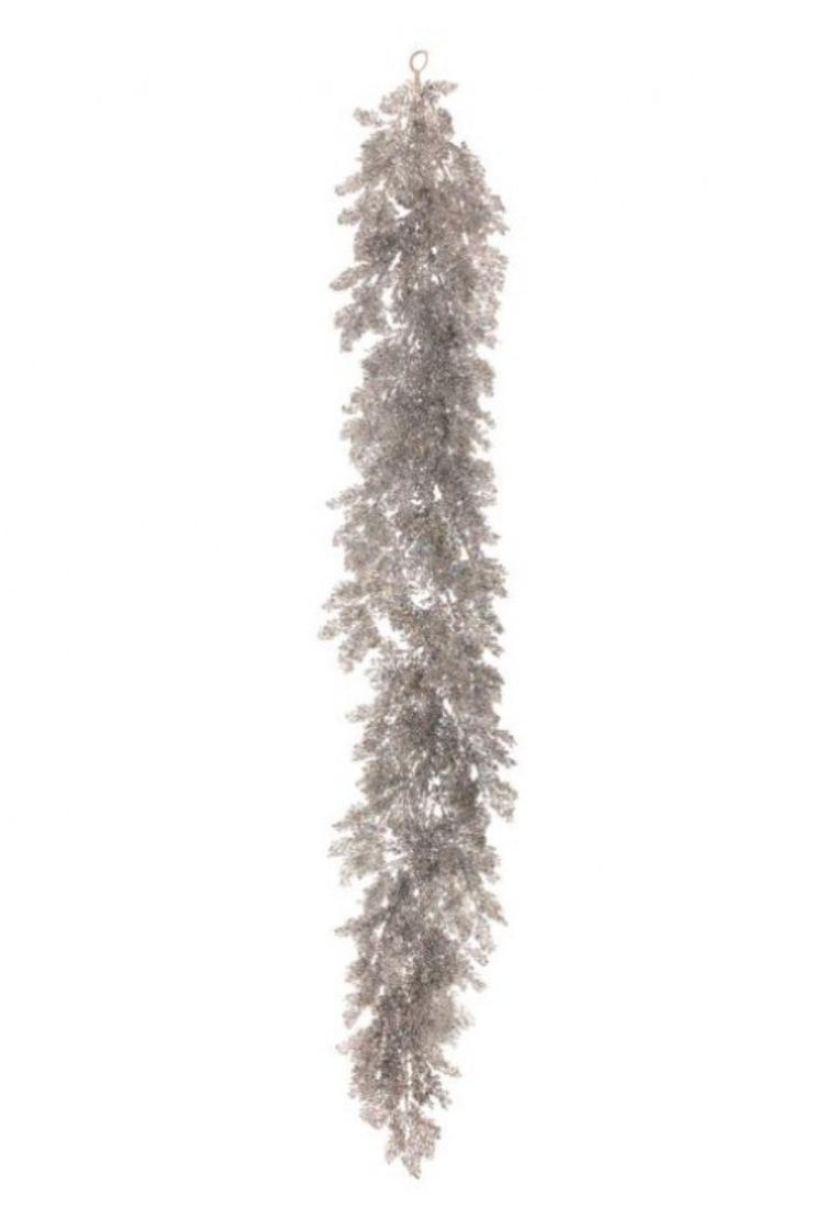 4’ Lazer Glitter Pine Garland