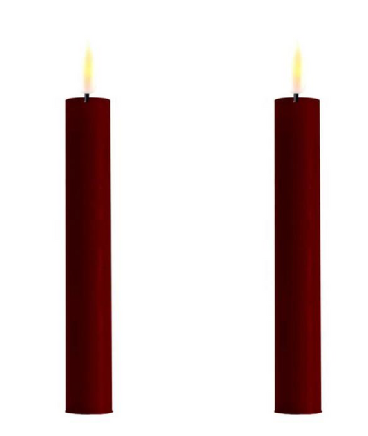 6" Bourgogne LED Taper Candle