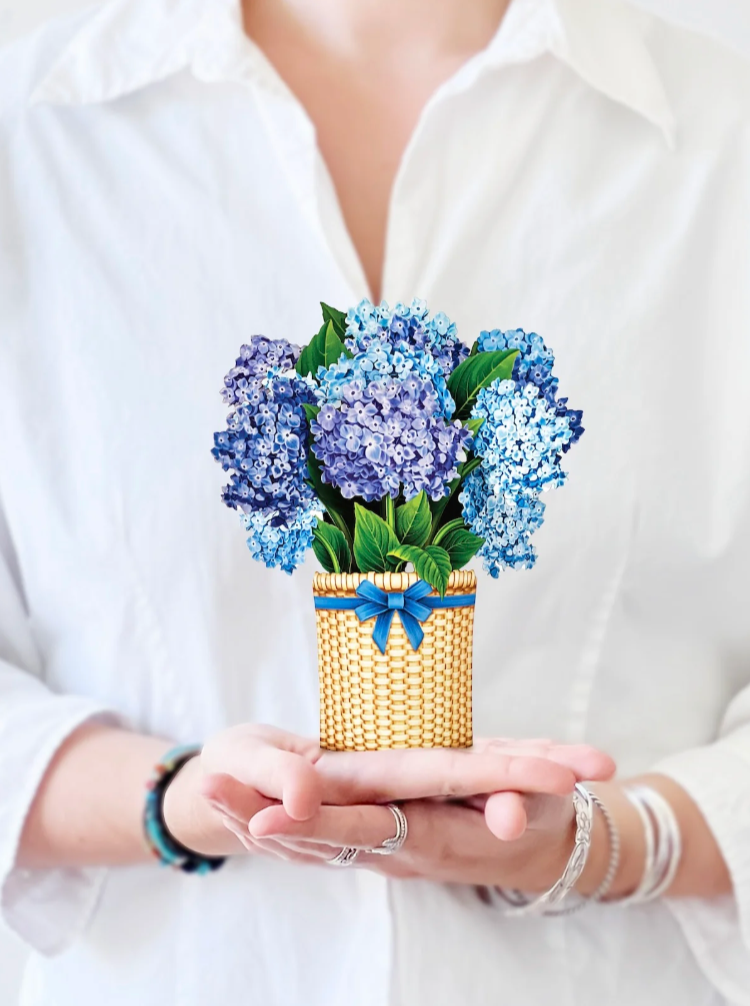 Mini Nantucket Hydrangeas Pop-Up Card