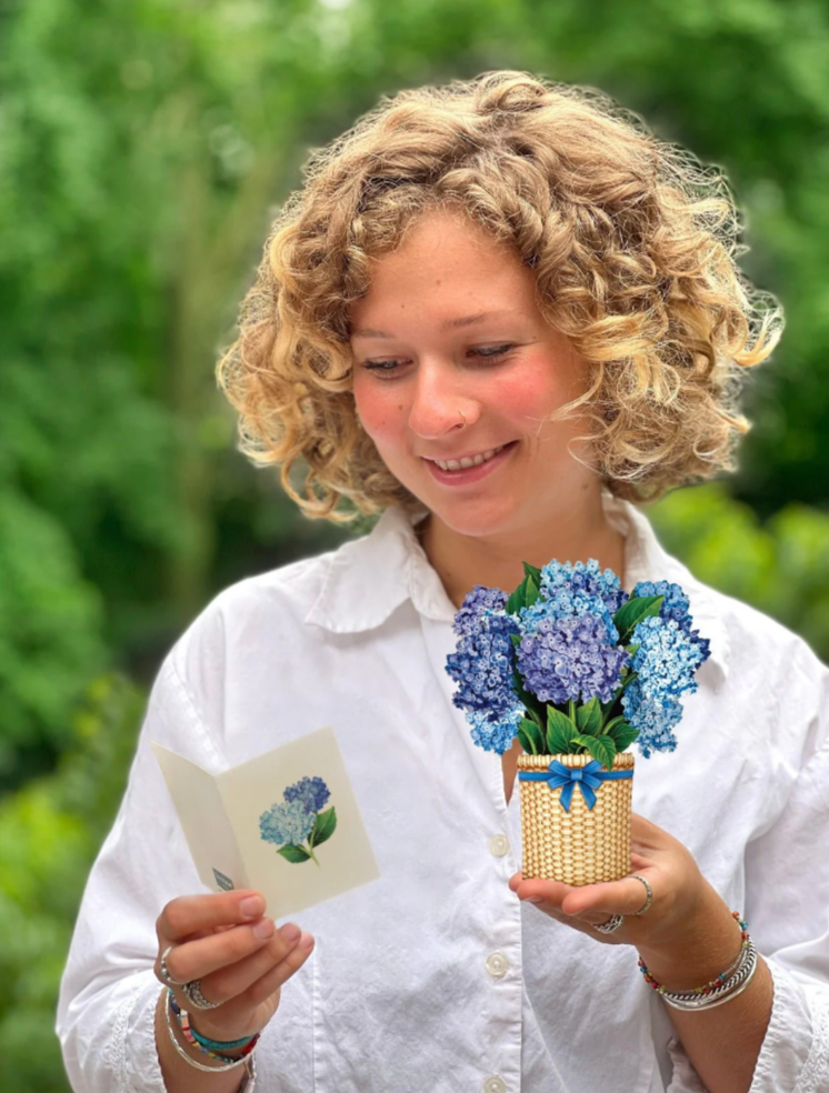 Mini Nantucket Hydrangeas Pop-Up Card