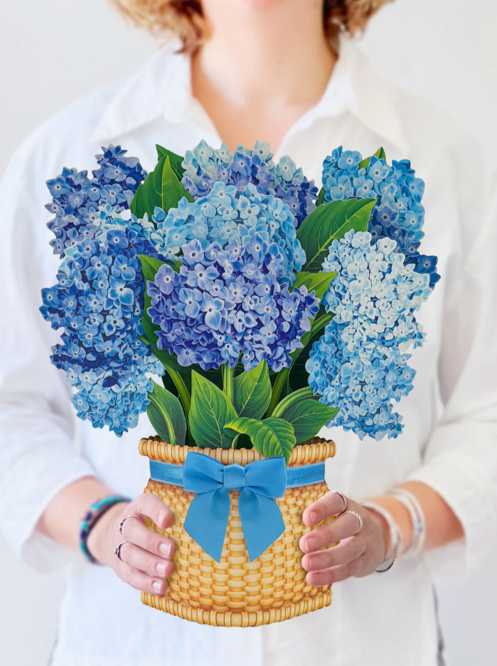 Nantucket Hydrangeas Pop-up Greeting Card