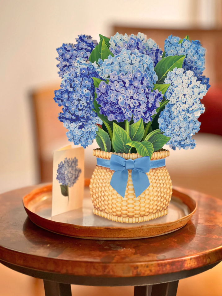 Nantucket Hydrangeas Pop-up Greeting Card