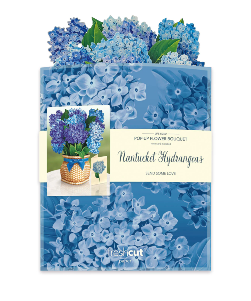 Nantucket Hydrangeas Pop-up Greeting Card