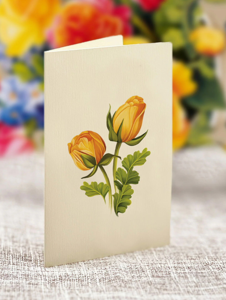 Mini Sorbet Roses Pop-Up Card