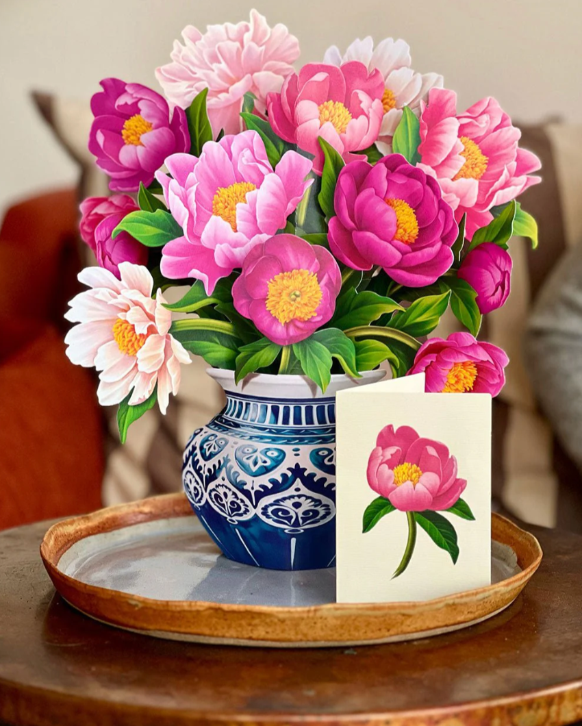 Peony Paradise Pop-up Card